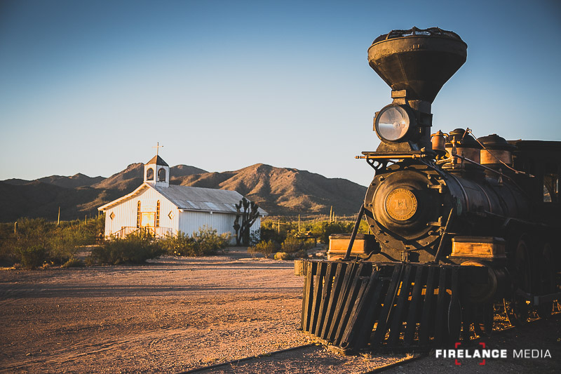 Functional steam engine train at Old Tucson